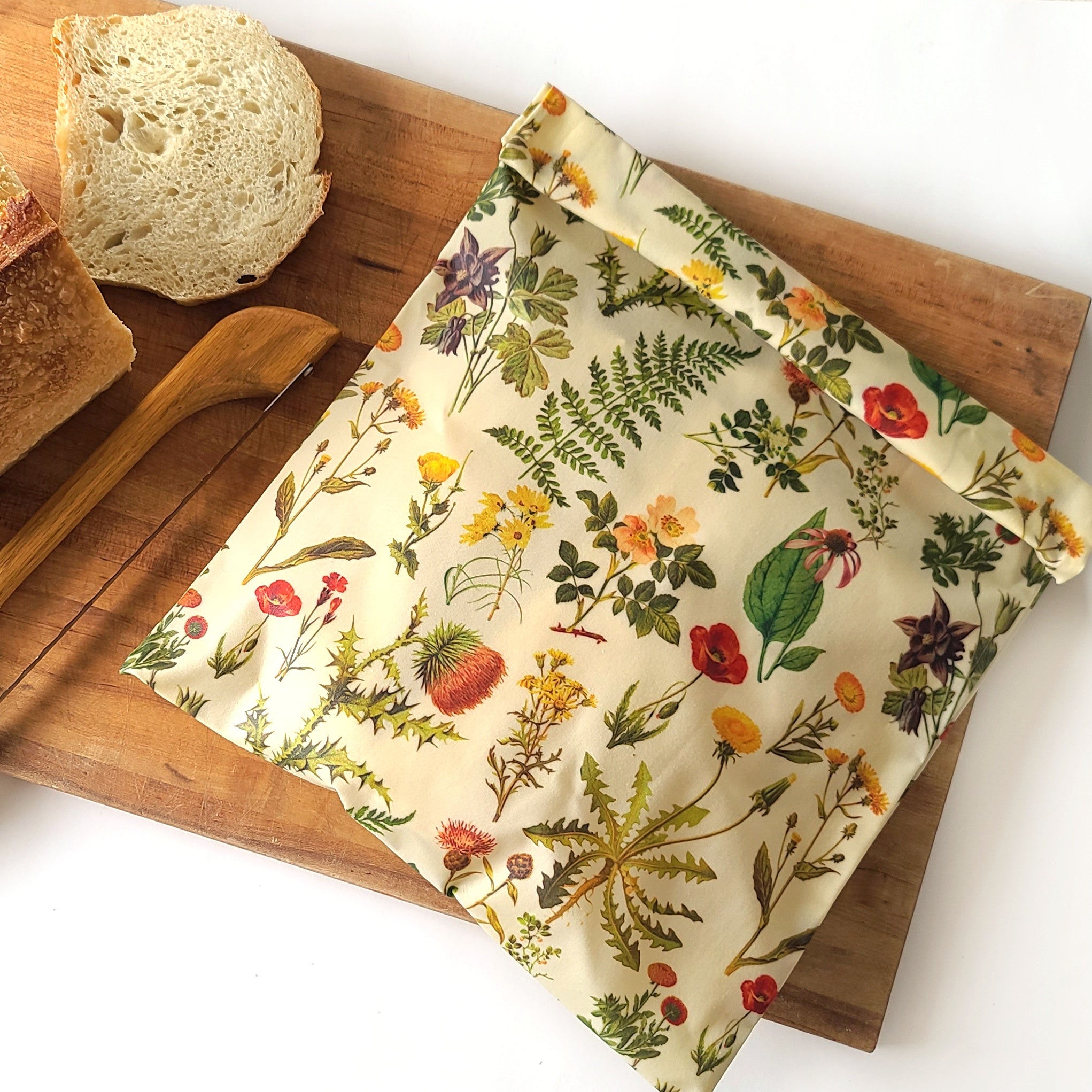 Beeswax Bread Bag - Wildflowers