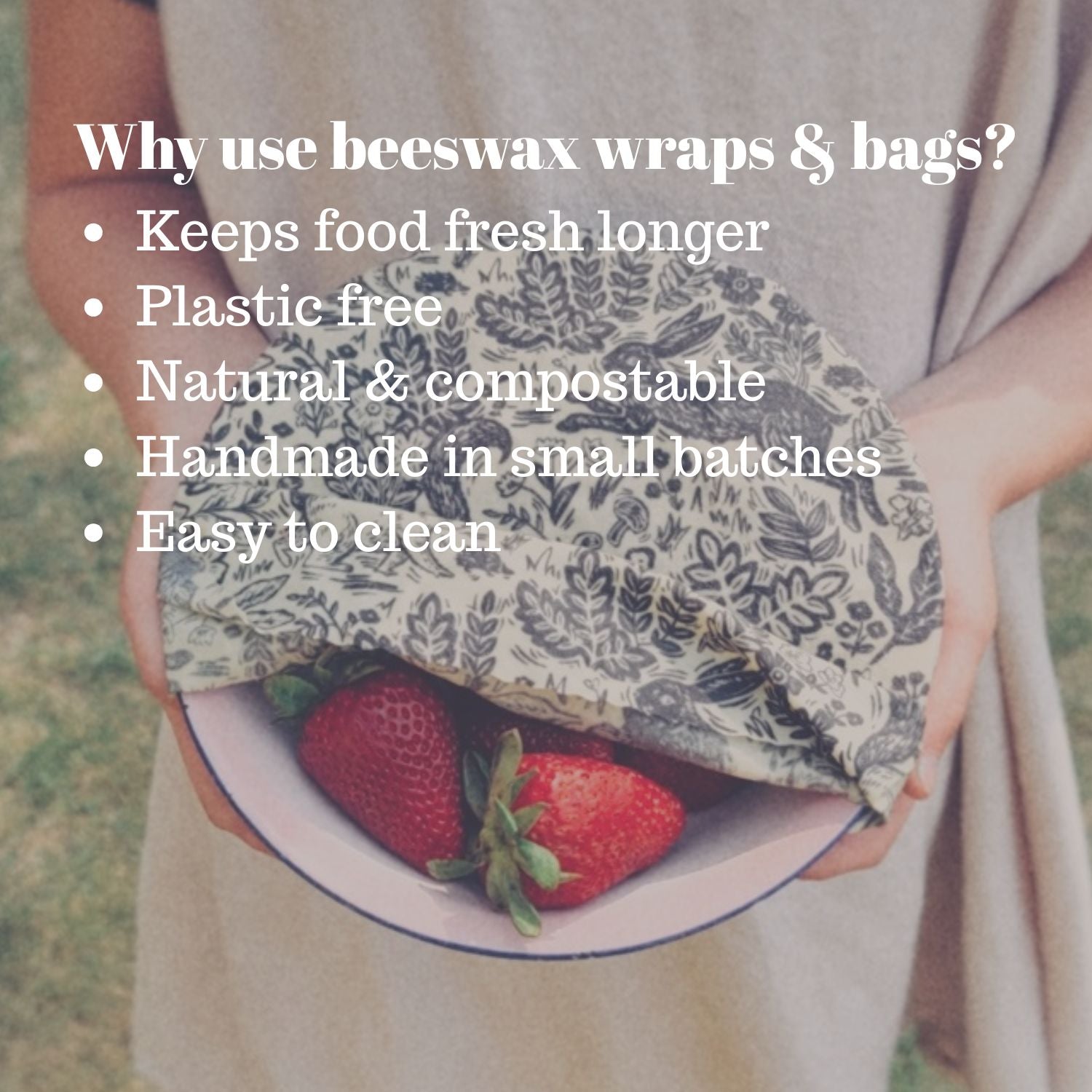 Beeswax Bread Bag - Wildflowers