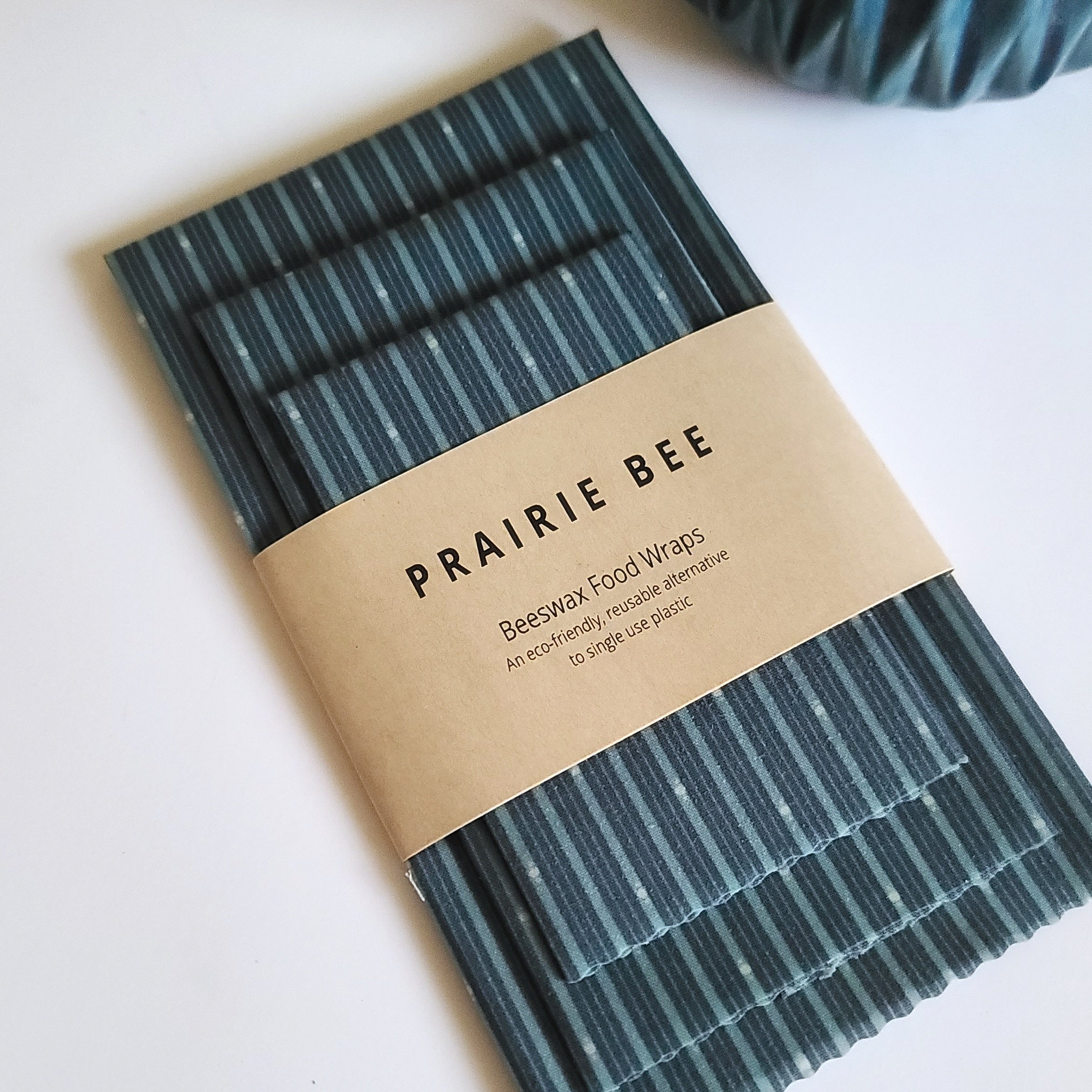Beeswax Food Wraps - Stripes on Navy