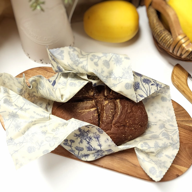 XL Beeswax Wrap - Blue Wildflower