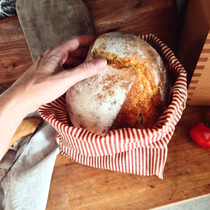 linen beeswax bread bag