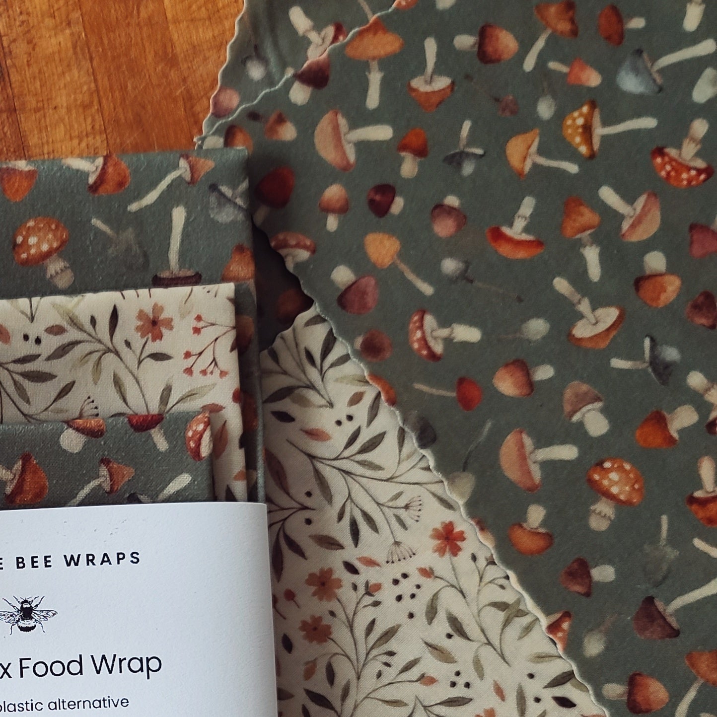Beeswax Wraps - Mushroom Meadow
