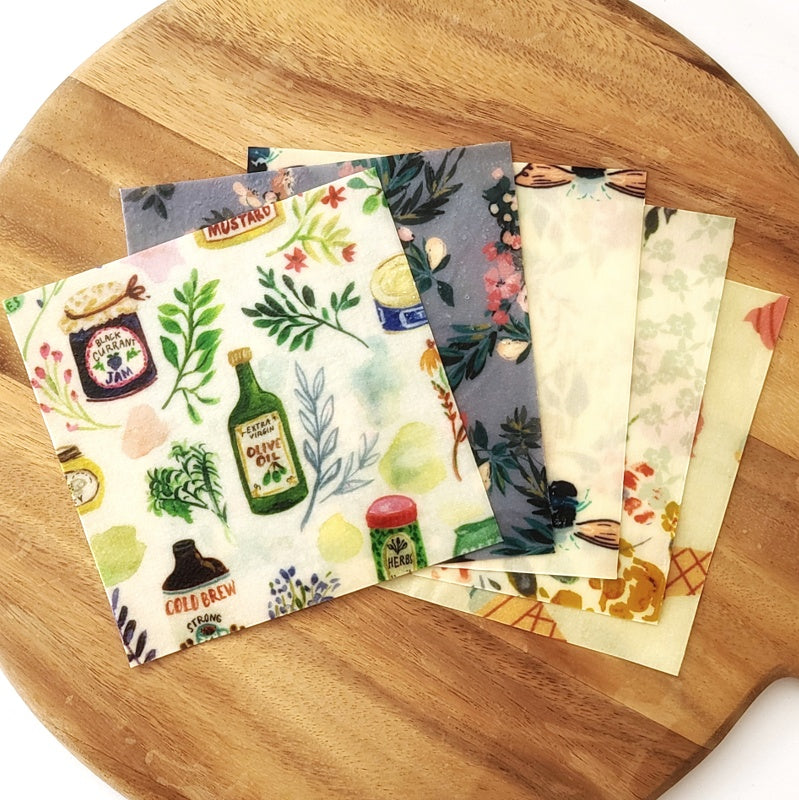 Beeswax Food Wraps - 5 Pack Minis
